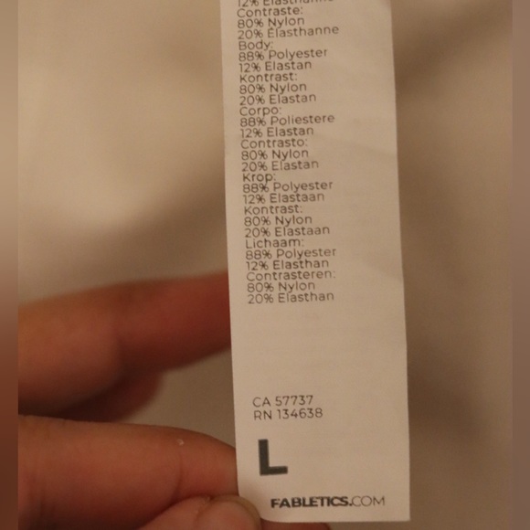 EUC White Fabletics Powerhold Active Leggings Size L - Picture 5 of 5